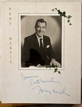 Load image into Gallery viewer, Vintage Tony Martin Autographed Photo on 14x18 Grumbacher Canvas Board
