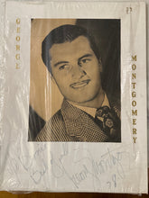 Load image into Gallery viewer, George Montgomery Autographed Photo on 12x16 Grumbacher Canvas Board 1978

