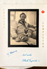 Load image into Gallery viewer, Charles Templeton Signed Autographed Photo on Grumbacher Canvas Board 14x18

