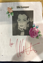 Load image into Gallery viewer, Ute Lemper Signed Autograph on Photo Page with Flower Stickers
