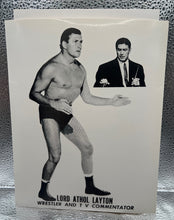 Load image into Gallery viewer, 1970’s 8” x 10” Lord Athol Layton Wrestler and TV Commentator Promo Photo
