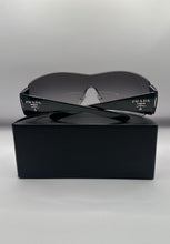 Load image into Gallery viewer, Prada 22MS Vintage Shield Wrap Sunglasses Black with Case Made In Italy
