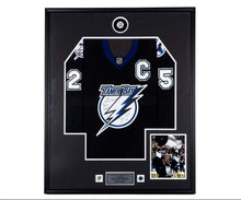 Load image into Gallery viewer, Dave Andreychuk Autographed &amp; Inscribed Framed Tampa Bay Lightning Jersey
