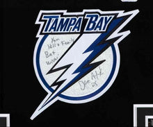 Load image into Gallery viewer, Dave Andreychuk Autographed &amp; Inscribed Framed Tampa Bay Lightning Jersey
