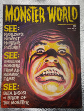 Load image into Gallery viewer, Monster World Magazine #5 Oct 1965 Warren Karloff Lugosi Hammer Films
