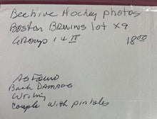 Load image into Gallery viewer, Vintage Lot of 9 Beehive Hockey Photos Boston Bruins Players Group I &amp; II
