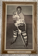Load image into Gallery viewer, 1964-67 Bee Hive Hockey Group 3 Photo Tom Johnson Boston Bruins Framed
