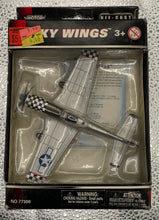 Load image into Gallery viewer, Motor Max Sky Wings P-51 Mustang Die-Cast Plane NO.77300 Checkered Nose
