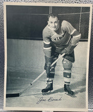 Load image into Gallery viewer, 1945-54 Quaker Oats Hockey Blue Tint Photo Joe Benoit Montreal Canadiens 8x10
