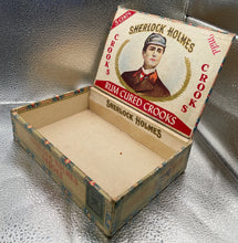 Load image into Gallery viewer, Antique 1930s Sherlock Holmes Crooks Cigar Box Factory No. 3 1st Dist. PA Empty
