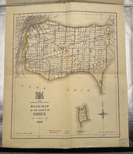 Load image into Gallery viewer, Vintage 1928 Road Map of the County of Essex Ontario Dept Public Highways
