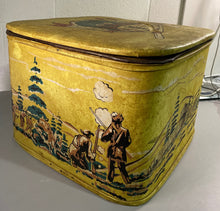 Load image into Gallery viewer, Original 1950s Walt Disney Davy Crockett Toy Chest / Bench by Pennant Corp.
