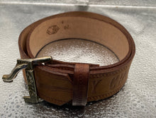 Load image into Gallery viewer, 1950s Davy Crockett Leather Belt Hickok Mfg. Co. Size 28 Walt Disney Western
