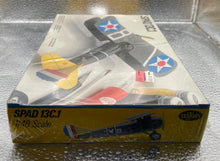 Load image into Gallery viewer, Testors SPAD 13C.1 WWI Biplane 1/48 Scale Model Kit Vintage 1989 Sealed
