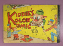 Load image into Gallery viewer, 1934 Kiddies' Kolor Comic of Kenny Takit #657 Coloring Book by Faber
