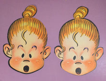 Load image into Gallery viewer, Lot of 2 Vintage 1930s Einson Freeman "Nancy" Par-T-Mask Halloween Masks RARE
