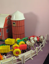 Load image into Gallery viewer, Vintage Fisher-Price Play Family Farm 915 Lot w/ Barn, Silo &amp; Figures
