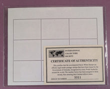 Load image into Gallery viewer, 1987 Disney Snow White Grenada Postage Stamps Sheet w/ COA

