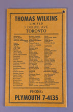 Load image into Gallery viewer, Vintage Thomas Wilkins Ltd Wholesale Smallwares Advertising Pamphlet Toronto
