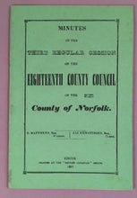 Load image into Gallery viewer, 1867 Minutes Third Regular Session Eighteenth County Council of Norfolk Booklet
