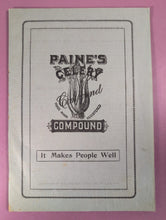Load image into Gallery viewer, 19th-20th Century Paine's Celery Patent Medicine Booklet
