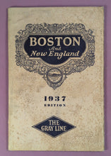 Load image into Gallery viewer, Vintage 1937 The Gray Line Boston and New England Tour Brochure with Map
