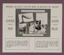 Load image into Gallery viewer, Vintage 1930 Canadian Beef Grading Brochure ft. R-100 Airship Zeppelin
