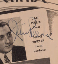 Load image into Gallery viewer, 1942 Promenade Concert Program Signed by Jan Peerce - Toronto Philharmonic

