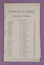 Load image into Gallery viewer, Antique Archdiocese of Toronto Ecclesiastical Collection Booklet
