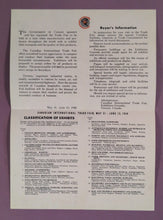 Load image into Gallery viewer, Vintage 1948 Canadian International Trade Fair Toronto Brochure &amp; Buyer's Guide
