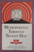Load image into Gallery viewer, Vintage 1969 Metropolitan Toronto Transit Map TTC Public Transit
