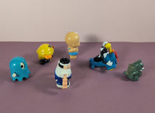 Load image into Gallery viewer, Lot of 7 Vintage Miniature Wind-Up Toys Pac-Man, Looney Tunes, Godzilla
