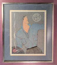 Load image into Gallery viewer, Framed Illustration Art Print by J. Jackson - Stylized Man with Yo-Yo
