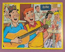 Load image into Gallery viewer, Vintage Archie &amp; Jughead Guitar Singing Inlaid Tray Puzzle by Jaymar
