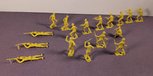 Load image into Gallery viewer, Vintage Lot of 18 Yellow Plastic Army Men Toy Soldiers Figures Military

