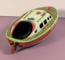Load image into Gallery viewer, Vintage Marx Miss America '55 Tin Litho Toy Boat Japan
