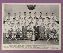 Load image into Gallery viewer, Vintage 1949 Toronto Maple Leafs Stanley Cup Champions Quaker Oats 8x10 Photo
