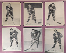 Load image into Gallery viewer, 1945-54 Quaker Oats Hockey Photos Lot of 20 Trimmed As Found
