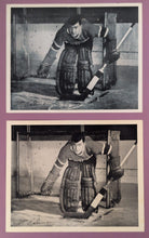 Load image into Gallery viewer, Lot of 2 1945-50 Quaker Oats Bill Durnan Blue Tint 1st Run Hockey Photos RARE
