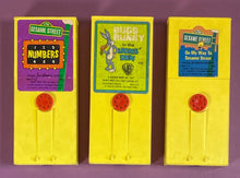 Load image into Gallery viewer, Lot of 3 Vintage Fisher-Price Movie Viewer Cartridges Sesame Street &amp; Bugs Bunny
