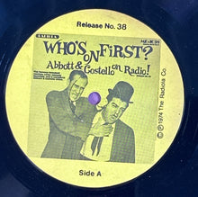 Load image into Gallery viewer, Abbott &amp; Costello - Who's On First? On Radio! Vinyl LP Radiola MR-1038 1974
