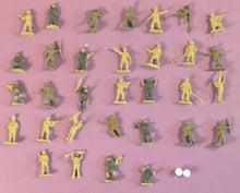Load image into Gallery viewer, Large Lot of Vintage Plastic Toy Soldiers - Gray, Green &amp; Tan Figures
