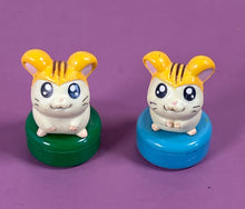Load image into Gallery viewer, Vintage Hamtaro &amp; Bijou Mini Bottle Cap Figures Lot of 2 Anime Collectible
