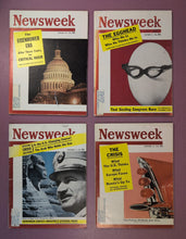 Load image into Gallery viewer, Lot of 4 Vintage Newsweek Magazines 1956 Eisenhower, Egghead, The Crisis
