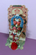 Load image into Gallery viewer, Antique 1920-30 German Pop-Up Honeycomb Valentine Card Boy Doves To My Valentine
