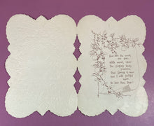 Load image into Gallery viewer, 1800s  Antique Victorian Die-Cut Lace Valentine Card Woman Cameo Bird Flowers
