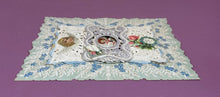 Load image into Gallery viewer, 1800s Victorian Layered Lace Valentine Card Angel Silver Frame "Love guides me"

