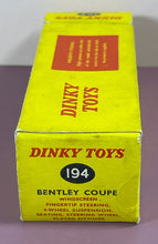 Load image into Gallery viewer, Vintage Dinky Toys 194 Bentley Coupe Original Empty Box
