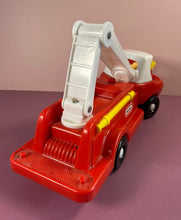 Load image into Gallery viewer, Vintage Little Tikes Red Fire Truck Engine with Ladder &amp; 2 Firefighter Figures
