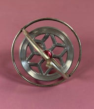 Load image into Gallery viewer, Vintage Heart-Shaped Metal Gyroscope Desk Toy with Snowflake Wheel
